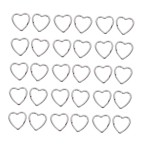PERSELOSO 30 Stück Herz Schlüsselanhänger Klicker Lanyards Ringe Septum Männer Perlen Verschlüsse Abnehmbar Bausatz Kette Einziehbar Gold Doppelt Schmuck Schlüsselring Eisen Silver PERSELOSO 30 Stück Herz Schlüsselanhänger Klicker Lanyards Ringe Septum Männer Perlen Verschlüsse Abnehmbar Bausatz Kette Einziehbar Gold Doppelt Schmuck Schlüsselring Eisen Silver von PERSELOSO