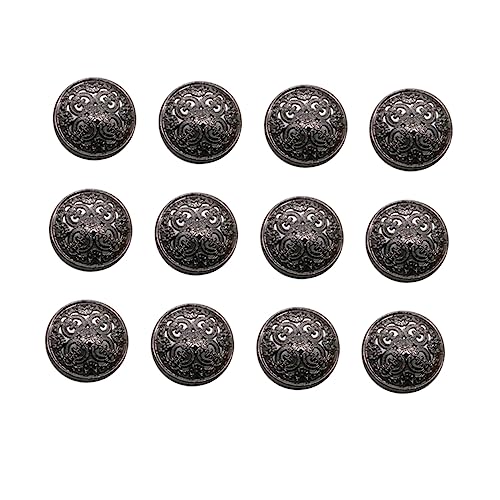 PERSELOSO 30 Stück Stilvolle Metallknöpfe mit Lochmuster für Diy Näharbeiten Geeignet für Kleidung Jacken Hüte Jeans und Mehr Schwarz von PERSELOSO
