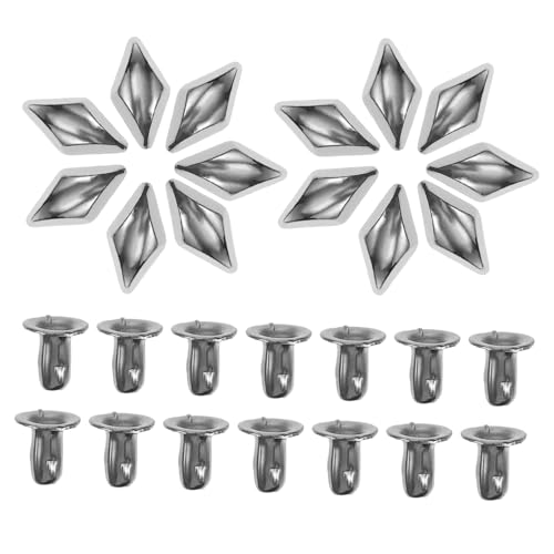PERSELOSO 30 Stück Teiliges Silberfarbene Alloy Nieten Rhombische Form DIY Taschen Knöpfe Langlebig und Einfach zu Befestigen für Kleidung Leder und Rucksack Zubehör PERSELOSO 30 Stück Teiliges Silberfarbene Alloy Nieten Rhombische Form DIY Taschen Knöpfe Langlebig und Einfach zu Befestigen für Kleidung Leder und Rucksack Zubehör von PERSELOSO