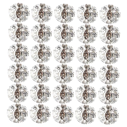 PERSELOSO 30 Teiliges Armband Mit Perlen Und Diamantkugeln Strasssteine Lose Für Die Herstellung Von Strass Schmuck Mit Großem Loch Flache Runde Abstandsperlen Zahlenperlen PERSELOSO 30 Teiliges Armband Mit Perlen Und Diamantkugeln Strasssteine Lose Für Die Herstellung Von Strass Schmuck Mit Großem Loch Flache Runde Abstandsperlen Zahlenperlen von PERSELOSO