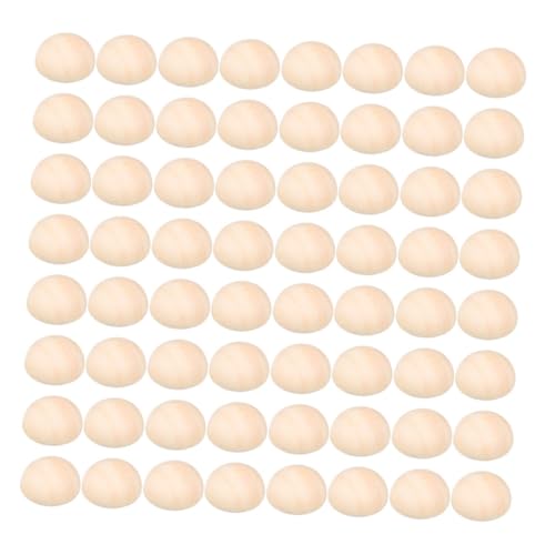 PERSELOSO 300 Stück Unvollendete Halbrunde Holzperlen Natürliche Halbkugel Ornamente für Bastelprojekte Diy Dekorationen und Kinderhandwerk von PERSELOSO