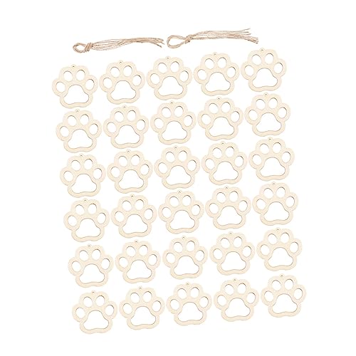 PERSELOSO 30Stücke Hängende Holzscheiben Deko mit Ropes Umweltfreundliche Holzanhänger für Kreative Bastelprojekte und Partydekoration für Individuelles Handwerk und von PERSELOSO