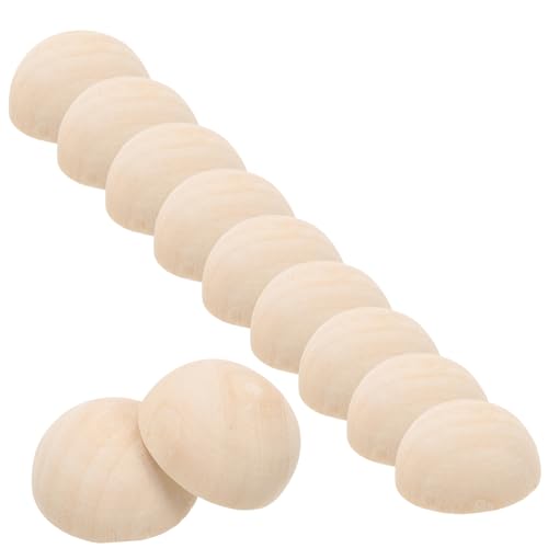 PERSELOSO 30Stücke Halbe Holzperlen Unfertige Mini Halbball Bastelkugeln für DIY Projekte und Bastelbedarf Pastellgelb für Bastelideen PERSELOSO 30Stücke Halbe Holzperlen Unfertige Mini Halbball Bastelkugeln für DIY Projekte und Bastelbedarf Pastellgelb für Bastelideen von PERSELOSO