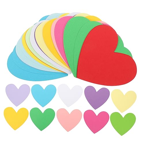 PERSELOSO 30Stücke Papierausschnitte Herzform Dekorationen für Klassenzimmer Scrapbooking DIY Projekte und Mehr Zufällige Farben für Raumgestaltung von PERSELOSO
