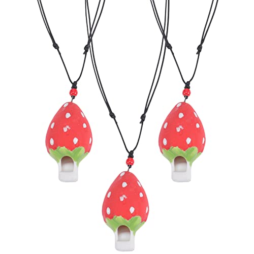 PERSELOSO 3Stücke Erdbeer Halskette Ocarina Pfeifen Für Musikspielzeug Für Kleinkinder Von Jahren Kreative Keramikpfeifen Für Umhängeband Reisespielzeug PERSELOSO 3Stücke Erdbeer Halskette Ocarina Pfeifen Für Musikspielzeug Für Kleinkinder Von Jahren Kreative Keramikpfeifen Für Umhängeband Reisespielzeug von PERSELOSO
