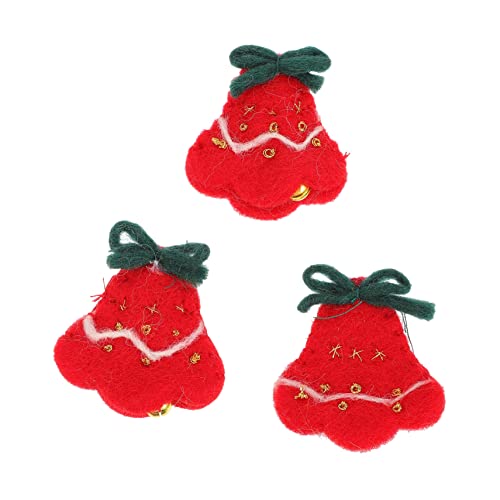 PERSELOSO 3Stücke Weihnachtsglocken Applikationen Dunkelrote Filz Patches für DIY Haaraccessoires und Weihnachtsbaumdekor Bastelmaterialien für Festliche Anlässe PERSELOSO 3Stücke Weihnachtsglocken Applikationen Dunkelrote Filz Patches für DIY Haaraccessoires und Weihnachtsbaumdekor Bastelmaterialien für Festliche Anlässe von PERSELOSO