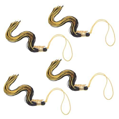PERSELOSO 4 Stück Abschlussmützen Quasten Graduation Hat Zubehör für Abschlussfeiern Kreative Dekoration und Fotorequisiten für Absolventen Gold und Schwarz PERSELOSO 4 Stück Abschlussmützen Quasten Graduation Hat Zubehör für Abschlussfeiern Kreative Dekoration und Fotorequisiten für Absolventen Gold und Schwarz von PERSELOSO