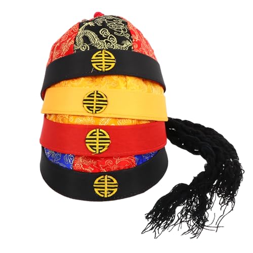 PERSELOSO 4 Stück Cos Play Caps Qing Stil Kreative Vintage Kostümkappen mit Zöpfen Für Fotos Tanz Requisiten Verschiedene Designs Für Monate PERSELOSO 4 Stück Cos Play Caps Qing Stil Kreative Vintage Kostümkappen mit Zöpfen Für Fotos Tanz Requisiten Verschiedene Designs Für Monate von PERSELOSO