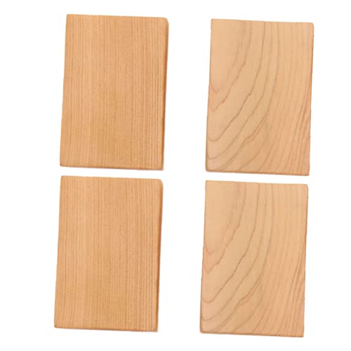 PERSELOSO 4 Stück DIY Holzblock Dicke Rechteckige Holzklötze für Bastelprojekte Schnitzen und Malen Unbehandelt Splinterfrei für Kunsthandwerk und Dekoration von PERSELOSO