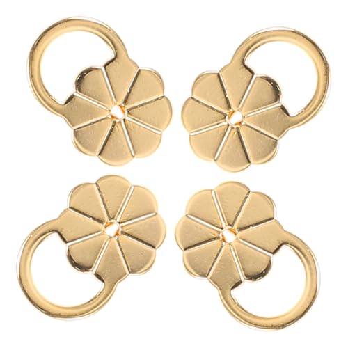 PERSELOSO 4 Stück Gold Plattierte Ohrring Verschlüsse Hypoallergen Einstellbare Ohrstecker Stützen für Schweren Ohrschmuck Blumenform für Sicheren Halt an Ohrläppchen PERSELOSO 4 Stück Gold Plattierte Ohrring Verschlüsse Hypoallergen Einstellbare Ohrstecker Stützen für Schweren Ohrschmuck Blumenform für Sicheren Halt an Ohrläppchen von PERSELOSO