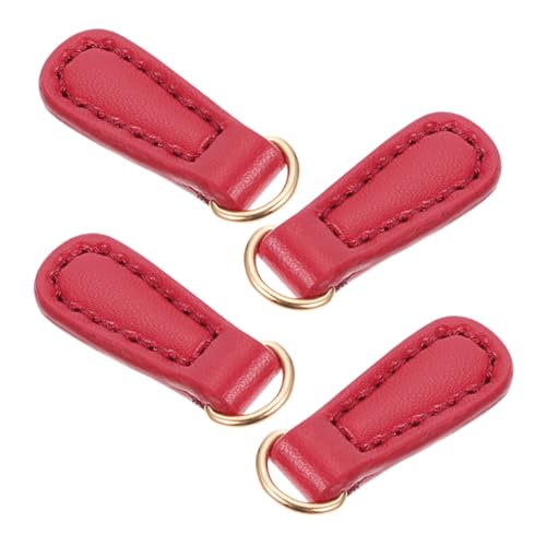 PERSELOSO 4 Stück Handgenähte Reißverschluss Zipper Pulls für Rucksäcke und Taschen Abnehmbare und Stilvolle Verschlussersatzteile Langlebigem Kunstleder Rot für Reparaturen und Designs PERSELOSO 4 Stück Handgenähte Reißverschluss Zipper Pulls für Rucksäcke und Taschen Abnehmbare und Stilvolle Verschlussersatzteile Langlebigem Kunstleder Rot für Reparaturen und Designs von PERSELOSO