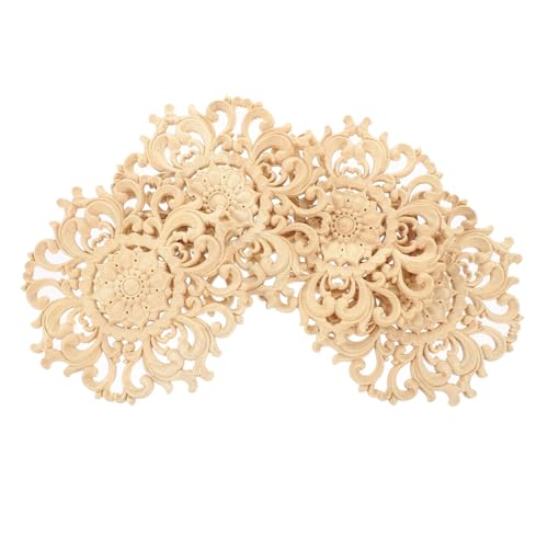 PERSELOSO 4 Stück Holzornamente Möbeldekoration Holzschnitzerei Appliques für Möbel Tür Tisch Bett Langlebige Holzverzierung zum Bemalen Stilvolle Vintage Deko für Zuhause und Schlafzimmer PERSELOSO 4 Stück Holzornamente Möbeldekoration Holzschnitzerei Appliques für Möbel Tür Tisch Bett Langlebige Holzverzierung zum Bemalen Stilvolle Vintage Deko für Zuhause und Schlafzimmer von PERSELOSO