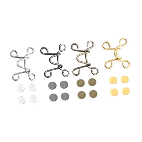 PERSELOSO 4 Stück Hosenbund Knopf Einstellbare Taillenknöpfe für Jeans Pullover und Kleidung Nagelfrei für Formelle und Anlässe Design für Einfachen Einsatz von PERSELOSO