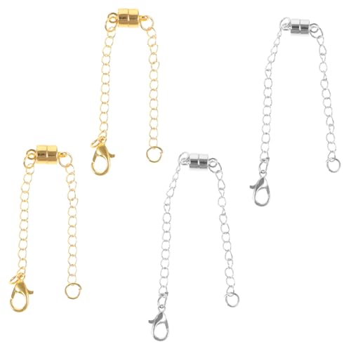 PERSELOSO 4 Stück Magnetische Kettenverlängerungen für DIY und Armbänder Magnetverschluss für Schmuckherstellung Langlebig und Geeignet für Kreative Projekte PERSELOSO 4 Stück Magnetische Kettenverlängerungen für DIY und Armbänder Magnetverschluss für Schmuckherstellung Langlebig und Geeignet für Kreative Projekte von PERSELOSO