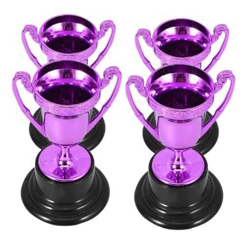PERSELOSO 4 Stück Mini Trophäen Kunststoff Trophäen für Spiele Partys und Veranstaltungen als Belohnung Dekorative Auszeichnung für Erwachsene Leicht und Tragbar Sicheres Material für von PERSELOSO