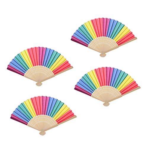 PERSELOSO 4 Stück Regenbogen Fächer aus Klappbare Spielzeuge für Kreative Fotorequisiten für Partys Tanz und Hochzeiten Große Bunte Handfächer PERSELOSO 4 Stück Regenbogen Fächer aus Klappbare Spielzeuge für Kreative Fotorequisiten für Partys Tanz und Hochzeiten Große Bunte Handfächer von PERSELOSO