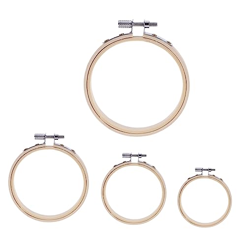 PERSELOSO 4 Stück Stickkit Stoff Kreis Stickerei Stickset Kreuzstichreifen Nähen Kreuzstich-Rack Kreuzstich-Kranz Cross-Stitch-Rahmen Stickständer Kreuzstichring Bambus Khaki PERSELOSO 4 Stück Stickkit Stoff Kreis Stickerei Stickset Kreuzstichreifen Nähen Kreuzstich-Rack Kreuzstich-Kranz Cross-Stitch-Rahmen Stickständer Kreuzstichring Bambus Khaki von PERSELOSO