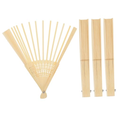 PERSELOSO 4 Stück Teiliges Fächergestell Traditionelles Japanisches DIY Material Faltbare Handfächerrahmen für Bastelprojekte Kulturerhaltendes Langlebiges Zubehör für Kreative von PERSELOSO