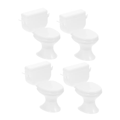 PERSELOSO 4 Stück Teiliges Toilettensitz Kuchen Topper Miniatur Puppenhaus Badezimmer Möbel für Diy Bastelarbeiten und Mini Wohnkultur für Junggesellenabschiede und Feiern von PERSELOSO