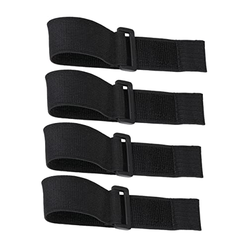PERSELOSO 4 Stück Tragbare Nylon Klettbänder Hook And Loop Tape für Büro und Zuhause Schwarz Wiederverwendbar und Langlebig von PERSELOSO
