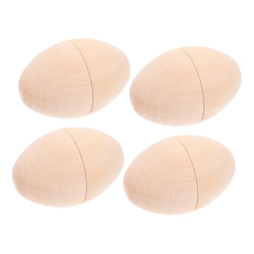 PERSELOSO 4 Stück Unbemalte Holzeier für Diy Ostern Bastelarbeiten Hohle Holz Eier für Kreative Dekorationen und Kleine Überraschungen für Ostern und Festliche Anlässe PERSELOSO 4 Stück Unbemalte Holzeier für Diy Ostern Bastelarbeiten Hohle Holz Eier für Kreative Dekorationen und Kleine Überraschungen für Ostern und Festliche Anlässe von PERSELOSO