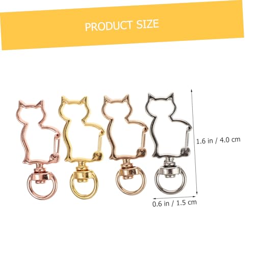 PERSELOSO 40 Stück Teiliges Cat Design Metall Schlüsselanhänger aus Langlebiger Legierung Schnappbarer Katzen Karabiner Korrosionsbeständig für DIY Schmuck und Schlüsselbundzubehör PERSELOSO 40 Stück Teiliges Cat Design Metall Schlüsselanhänger aus Langlebiger Legierung Schnappbarer Katzen Karabiner Korrosionsbeständig für DIY Schmuck und Schlüsselbundzubehör von PERSELOSO