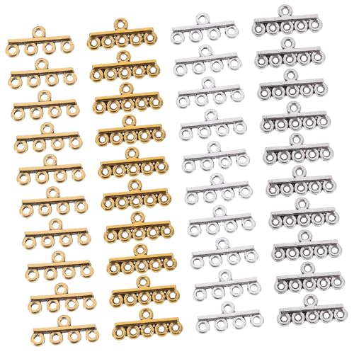 PERSELOSO 40 Stück Teiliges Schmuckverschlüsse für Halsketten und Armbänder Robuste DIY Kettenverbinder in Antik Silber und Gold Langlebige Verschlüsse für Schmuckherstellung PERSELOSO 40 Stück Teiliges Schmuckverschlüsse für Halsketten und Armbänder Robuste DIY Kettenverbinder in Antik Silber und Gold Langlebige Verschlüsse für Schmuckherstellung von PERSELOSO