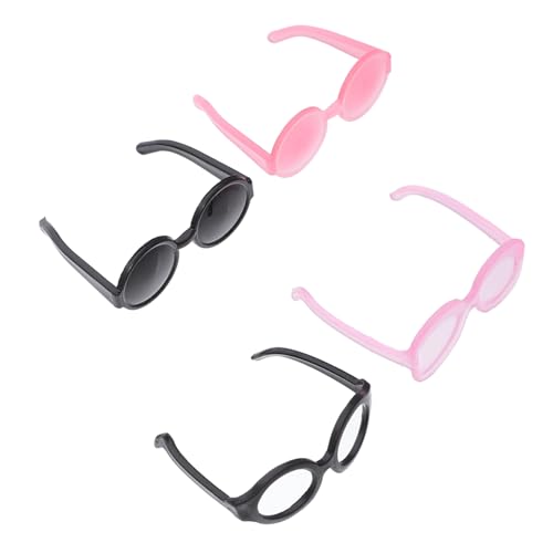 PERSELOSO 40 Stück Puppen-ankleidebrillen Zum Basteln Mini-kunststoffaugen Spielzeug Simulierte Brille Spielzeug Für Kinder von PERSELOSO