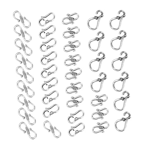 PERSELOSO 40Stücke Tibetanischer S Verschlüsse Silber für DIY Schmuck für Armbänder und Leicht und Praktisch Sicher und Langlebig PERSELOSO 40Stücke Tibetanischer S Verschlüsse Silber für DIY Schmuck für Armbänder und Leicht und Praktisch Sicher und Langlebig von PERSELOSO