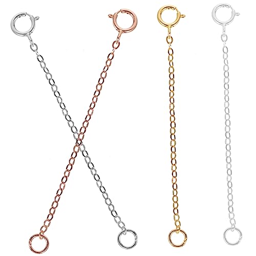 PERSELOSO 4Stücke DIY Schmuckverlängerungskette Armband Halsketten Extender für Schmuckherstellung Einfach zu Verwenden für Designs PERSELOSO 4Stücke DIY Schmuckverlängerungskette Armband Halsketten Extender für Schmuckherstellung Einfach zu Verwenden für Designs von PERSELOSO