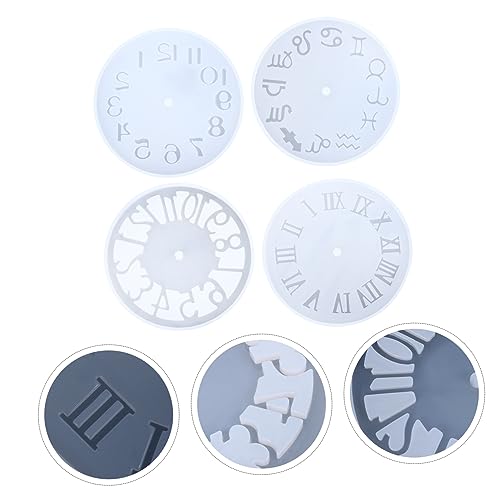 PERSELOSO 4Stücke Silikonformen für Römische Ziffern DIY Hochtransparent für Epoxidharz Ofen und Mikrowellen für Bastelprojekte von PERSELOSO