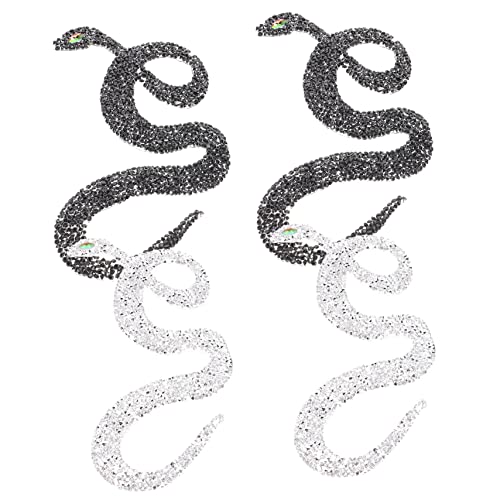 PERSELOSO 4Stücke Teiliges Schlangengeformte Strass Patch Applikationen für DIY Kleidungsdeko für Hüte Taschen Jeans und Mehr Einfach Anzubringen durch Bügel PERSELOSO 4Stücke Teiliges Schlangengeformte Strass Patch Applikationen für DIY Kleidungsdeko für Hüte Taschen Jeans und Mehr Einfach Anzubringen durch Bügel von PERSELOSO