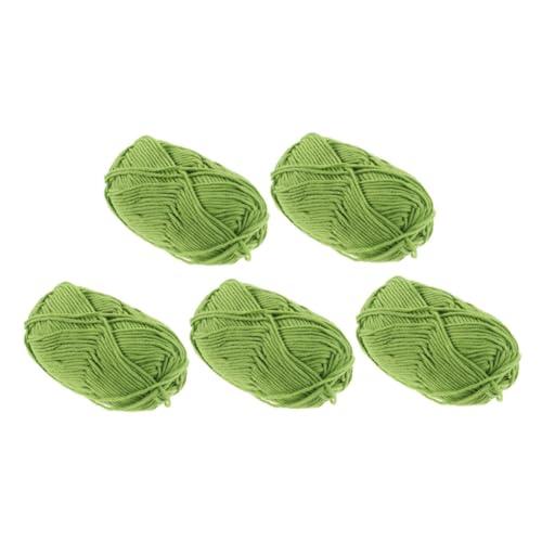 PERSELOSO 5 Rollen Baumwollgarn Handgemachte Langlebige Baumwollstrickgarne für Diy Projekte für Häkeln Stricken und Kreative Handarbeiten Grasgrün PERSELOSO 5 Rollen Baumwollgarn Handgemachte Langlebige Baumwollstrickgarne für Diy Projekte für Häkeln Stricken und Kreative Handarbeiten Grasgrün von PERSELOSO
