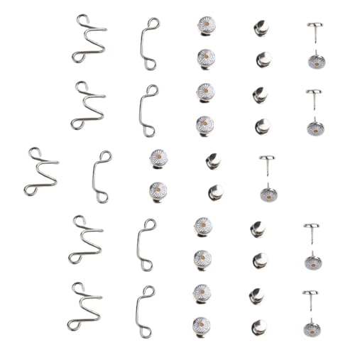 PERSELOSO 5 Sätze Verstellbare Jeansknöpfe ohne Nähen Daisy design Hosenbund buckle Nagelfreie Abnehmbare Taillenknöpfe für Enge Passform bei Jeans und Hosen PERSELOSO 5 Sätze Verstellbare Jeansknöpfe ohne Nähen Daisy design Hosenbund buckle Nagelfreie Abnehmbare Taillenknöpfe für Enge Passform bei Jeans und Hosen von PERSELOSO