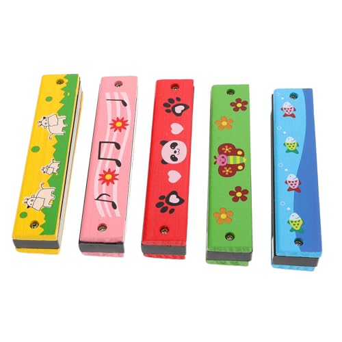 PERSELOSO 5 Stück Cartoon Holz Harmonica Musikinstrument für Geburtstagsfeiern und Mitgebsel Fördert Kognitive Fähigkeiten und Hand Augen Koordination PERSELOSO 5 Stück Cartoon Holz Harmonica Musikinstrument für Geburtstagsfeiern und Mitgebsel Fördert Kognitive Fähigkeiten und Hand Augen Koordination von PERSELOSO