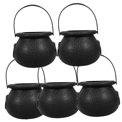 PERSELOSO 5stücke Teiliges Halloween Mini-kessel Für Leichte Süßigkeitenhalter Dekorative Hexen-eimer Für Partys Für Halloween-feiern Und Süße Snacks PERSELOSO 5stücke Teiliges Halloween Mini-kessel Für Leichte Süßigkeitenhalter Dekorative Hexen-eimer Für Partys Für Halloween-feiern Und Süße Snacks von PERSELOSO
