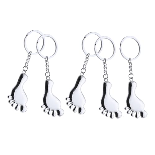 PERSELOSO 5 Stück Schlüsselanhänger mit kleinen Füßen schlüsselanhanger schlüsselhalter schlüsselring Schlüsselbund Schlüsselanhänger zum Aufhängen der Tasche Zinklegierung Silver PERSELOSO 5 Stück Schlüsselanhänger mit kleinen Füßen schlüsselanhanger schlüsselhalter schlüsselring Schlüsselbund Schlüsselanhänger zum Aufhängen der Tasche Zinklegierung Silver von PERSELOSO