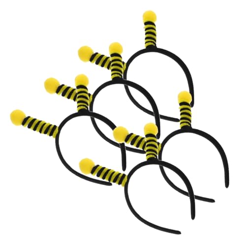 PERSELOSO 5 Stück Teiliges Bienenstirnband mit Antennen Elastisch und Bruchfest Bequemes Party Accessoire für Damen für Cosplay Halloween und Bühnenauftritte PERSELOSO 5 Stück Teiliges Bienenstirnband mit Antennen Elastisch und Bruchfest Bequemes Party Accessoire für Damen für Cosplay Halloween und Bühnenauftritte von PERSELOSO