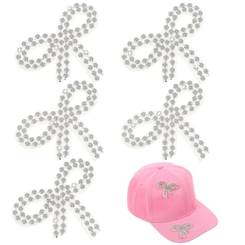 PERSELOSO 5 Stück Teiliges Strass Bow Applikationen zum Aufbügeln Funkelnde Schleifen für Kleidung Hüte Taschen und Accessoires Hochwertige Reparaturflicken mit Langlebigem Design PERSELOSO 5 Stück Teiliges Strass Bow Applikationen zum Aufbügeln Funkelnde Schleifen für Kleidung Hüte Taschen und Accessoires Hochwertige Reparaturflicken mit Langlebigem Design von PERSELOSO