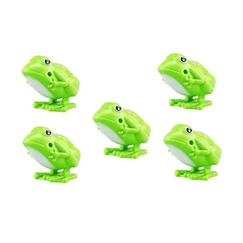 PERSELOSO 5 Stück hüpfender Frosch kindergeburtstags mitgebsel Kleinkinder Educational Toys Plush Toy Uhrwerk für pädagogisches lustiges Green PERSELOSO 5 Stück hüpfender Frosch kindergeburtstags mitgebsel Kleinkinder Educational Toys Plush Toy Uhrwerk für pädagogisches lustiges Green von PERSELOSO
