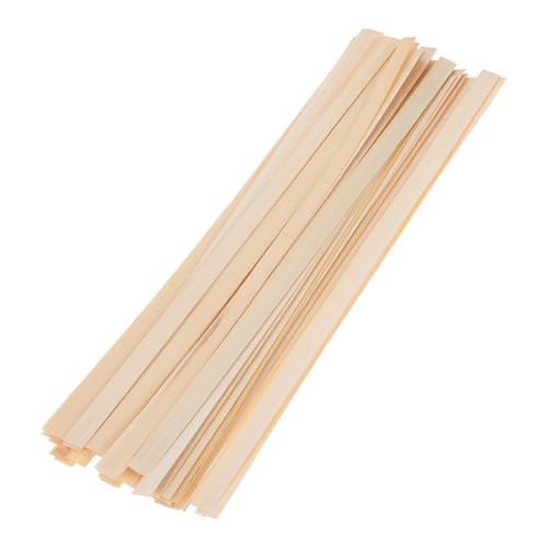 PERSELOSO 50 Stück Diy Bambus Weberstreifen für Handgefertigte Fächer und Malereien Flache Bambusstäbe für Bastelprojekte Langlebig und Leicht zu Verarbeiten von PERSELOSO
