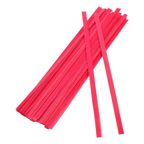 PERSELOSO 50 Stück Diy Bambusstreifen Bastelset für Handgefertigte Fächer und Malereien Rote Bambusstreifen für Kreative Projekte Vielseitige Bastelmaterialien von PERSELOSO