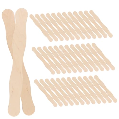 PERSELOSO 50 Stück Diy Holzstäbchen für Bastelprojekte für Hochzeit Farbmischung Eiscreme und Kreative Dekorationen Umweltfreundlichem Holz Wiederverwendbar und Praktisch von PERSELOSO
