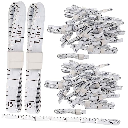 PERSELOSO 50 Stück Farbiges Weiches Klebeband Stoff Einziehbares Maßband Nähen Weiches Maßband Tuch Näherin Säumen Kleidungsstück Messung Winzig Kleines Maßband Mittel Flexibel Mini Plastik von PERSELOSO