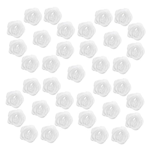 PERSELOSO 50 Stück Haarspange Zum Herstellen Von Blumen, Kopfschmuck, Zum Herstellen Von Blumen, Diy-rosen, Bastelbedarf, Simulierte Stoffblumen, Handgefertigte Mini-rosen von PERSELOSO