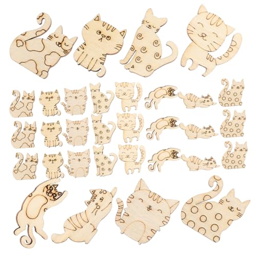 PERSELOSO 50 Stück Holzscheiben Katzenform zum Basteln Unbehandelte Holzchips für DIY Kinderhandwerk Stabile Holzdekorationen Bemalbar Kindgerecht für Kreative und Bastelprojekte PERSELOSO 50 Stück Holzscheiben Katzenform zum Basteln Unbehandelte Holzchips für DIY Kinderhandwerk Stabile Holzdekorationen Bemalbar Kindgerecht für Kreative und Bastelprojekte von PERSELOSO