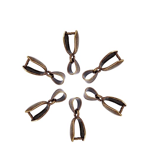 PERSELOSO 50 Stück Kupfer Schmuckverbinder Pinch Clip Anhänger Öse DIY Perlenverbinder für Halsketten Armbänder Schlüsselanhänger in Bronze von PERSELOSO