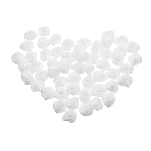 PERSELOSO 50 Stück Mini-satinband-rosen, Winzige Stoffblumen, Verzierungen, Weiße Rosen-applikation Für Diy-kunsthandwerk Und Hochzeits-party-dekorationen PERSELOSO 50 Stück Mini-satinband-rosen, Winzige Stoffblumen, Verzierungen, Weiße Rosen-applikation Für Diy-kunsthandwerk Und Hochzeits-party-dekorationen von PERSELOSO