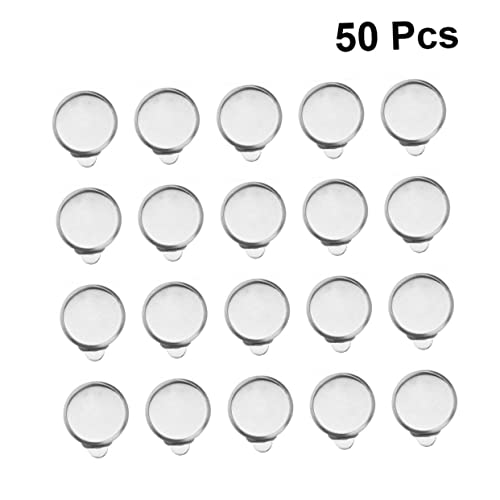 PERSELOSO 50 Stück Ohrclips Zubehör für DIY Ohrringe Silberfarben Ohrclip Tablett für Kreative Schmuckgestaltung von PERSELOSO