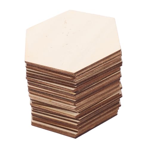 PERSELOSO 50 Stück Unfertige, Leere Holzausschnitte in Sechseckform Zum Selbermachen, Zum Bemalen Von Hand, Sechseckige Holzstücke, Wanddekoration PERSELOSO 50 Stück Unfertige, Leere Holzausschnitte in Sechseckform Zum Selbermachen, Zum Bemalen Von Hand, Sechseckige Holzstücke, Wanddekoration von PERSELOSO